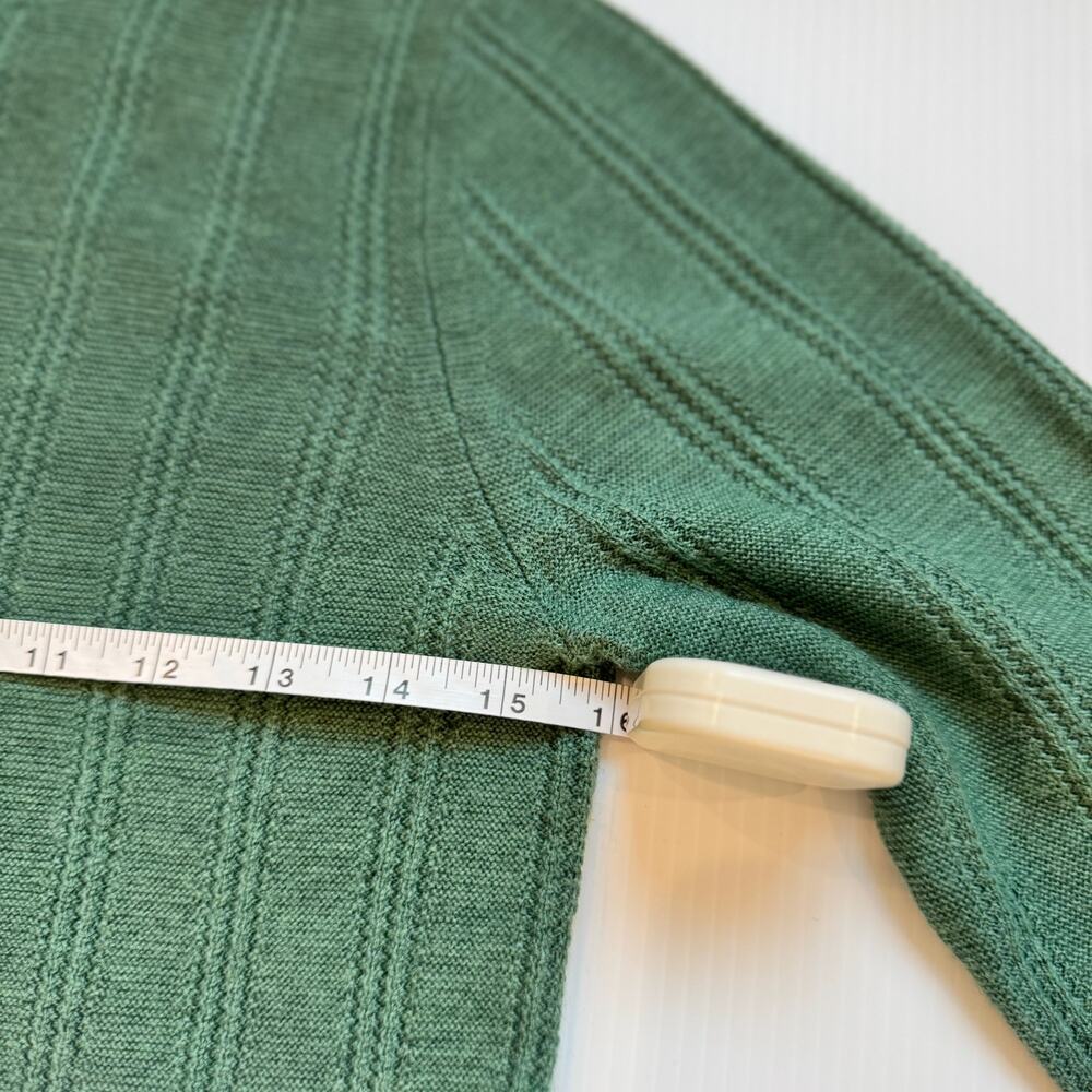 WRAP London Merino Wool Rollneck Sweater Green Women’s 8 Minimalist Luxury Cozy - Picture 15 of 16